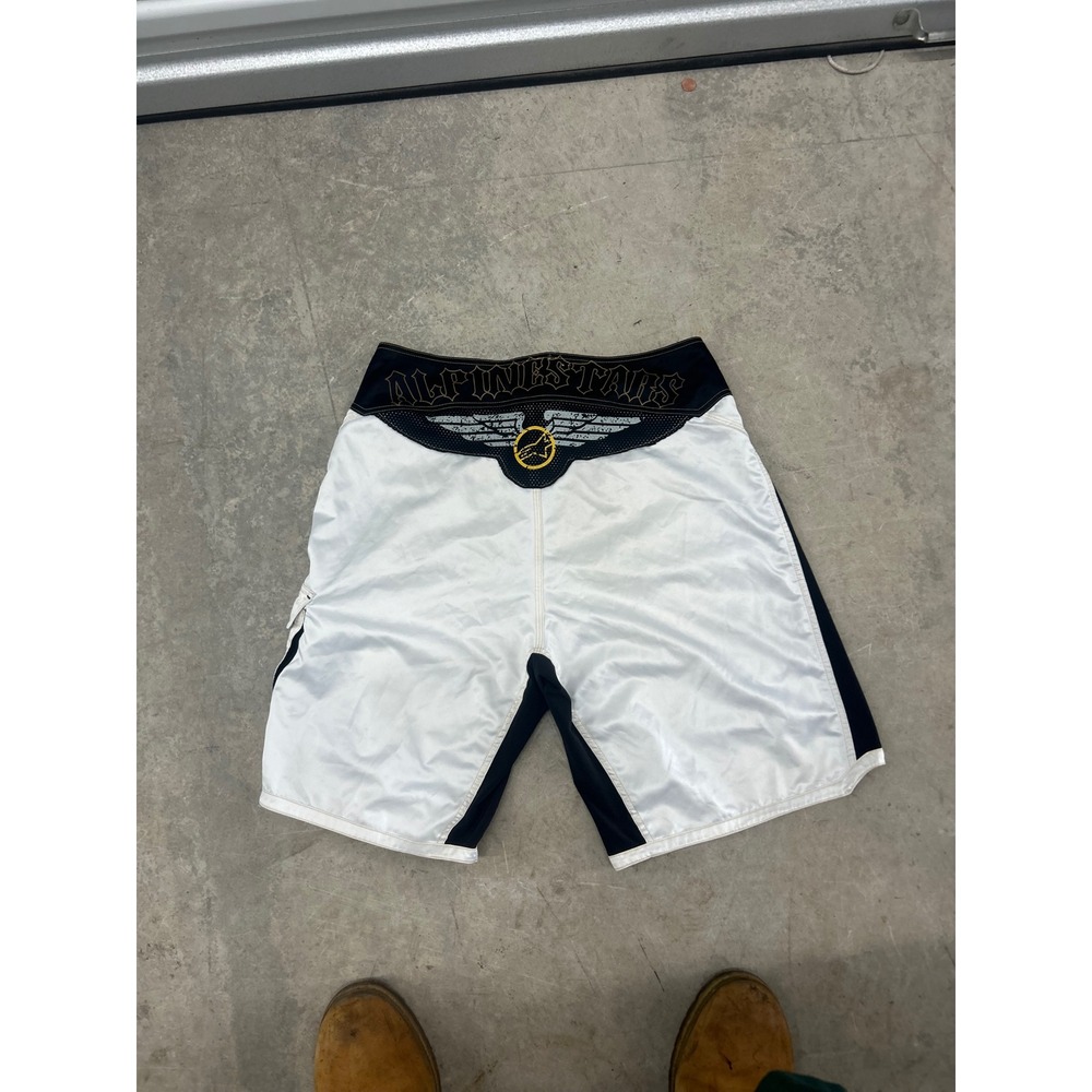 Alpinestars Mens Board Shorts White BlackTrunks Cargo Pocket Size 32